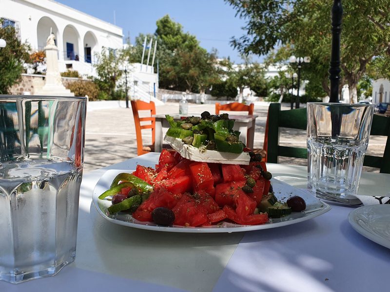 A meal in Plaka, Milos