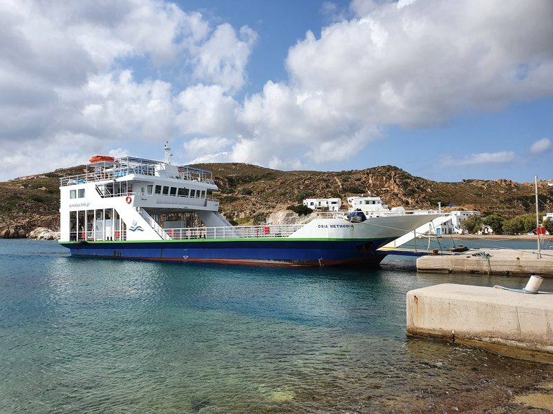 The Kimolos to Milos ferry