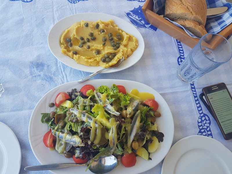 Greek food in Milos