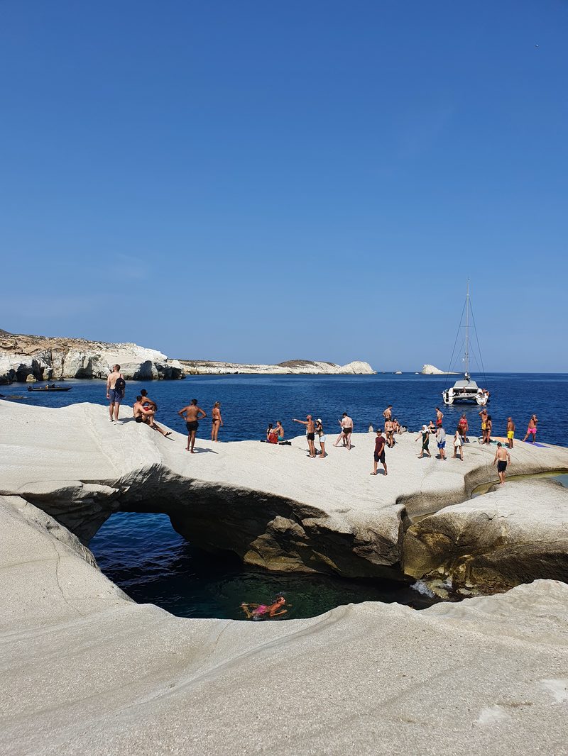 The white rocks of Sarakiniko in Milos