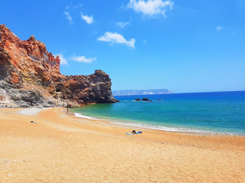 A gorgeous beach on Milos island