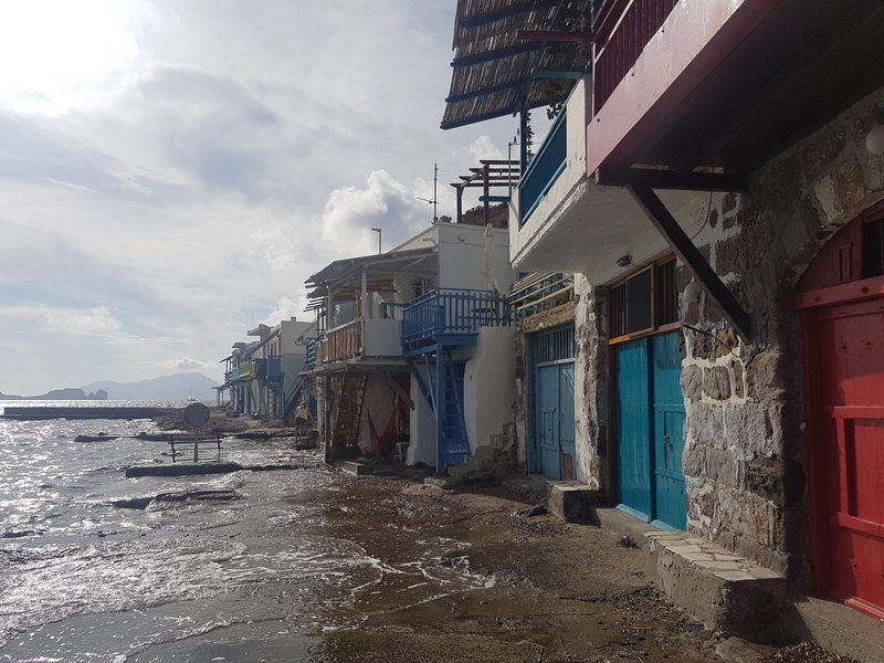 The water can wash right up to the lower houses in Klima