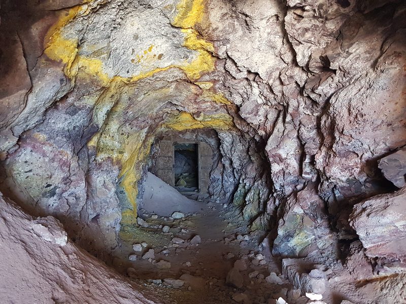 An abandoned sulphur mine in Milos