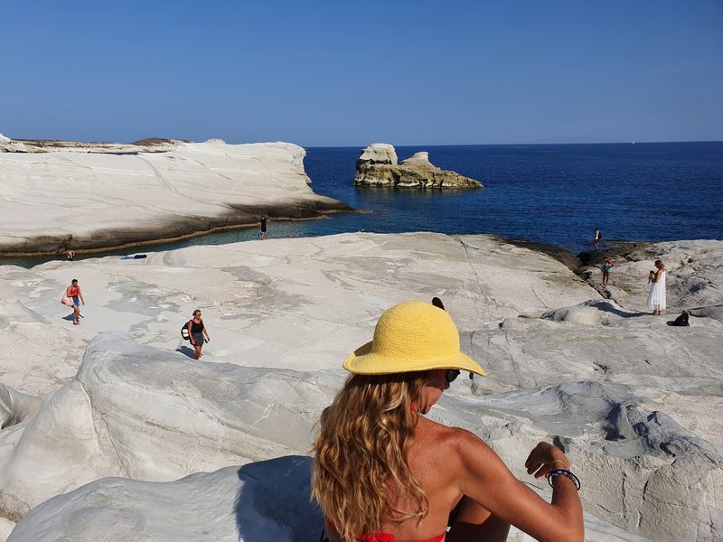 Sarakiniko Bay in Milos