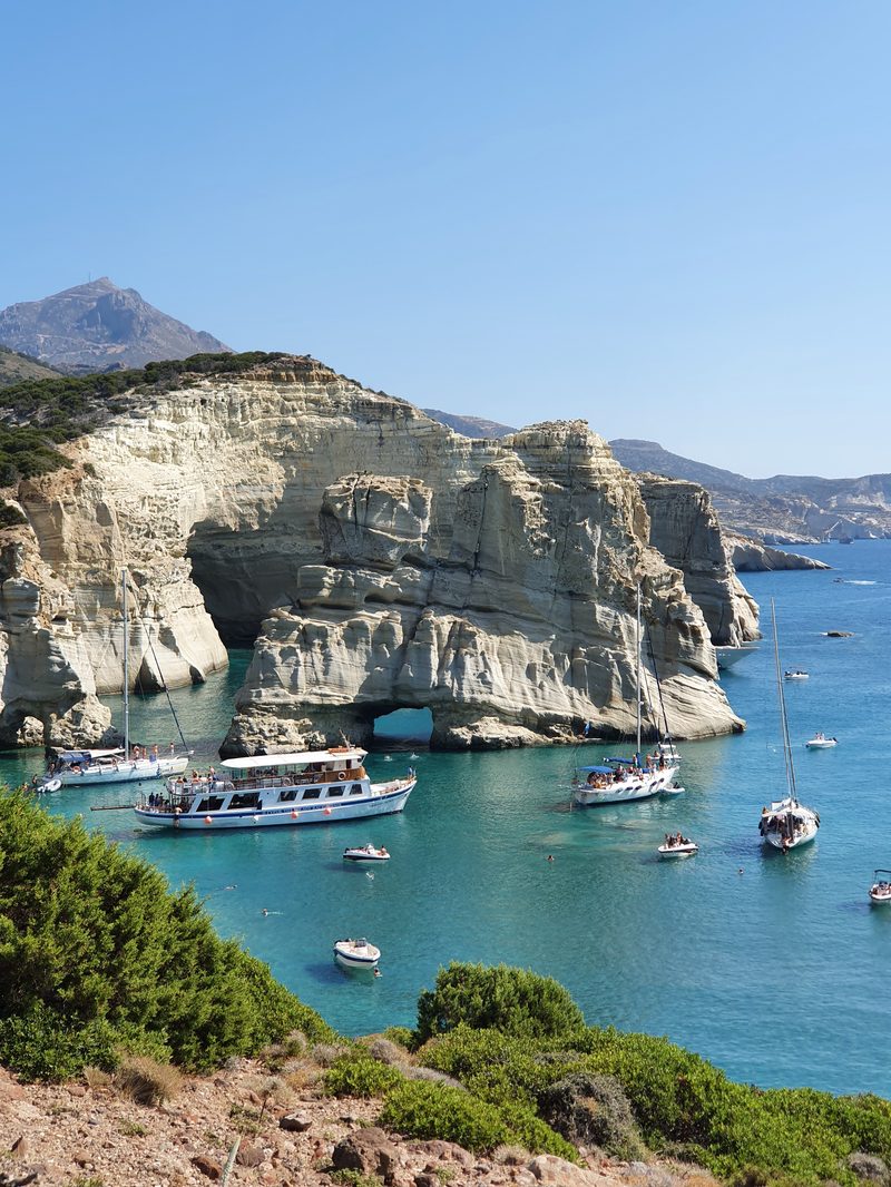 Kleftiko Bay in the Greek island of Milos