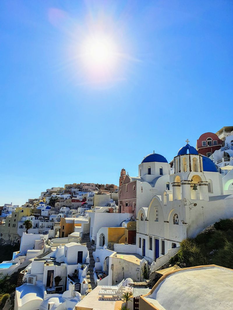 A classic view of Santorini