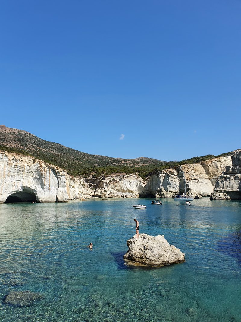 Swimming in Kleftiko Bay, Milos