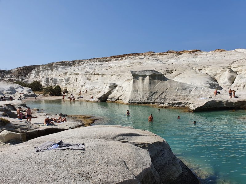 Sarakiniko Beach in Milos